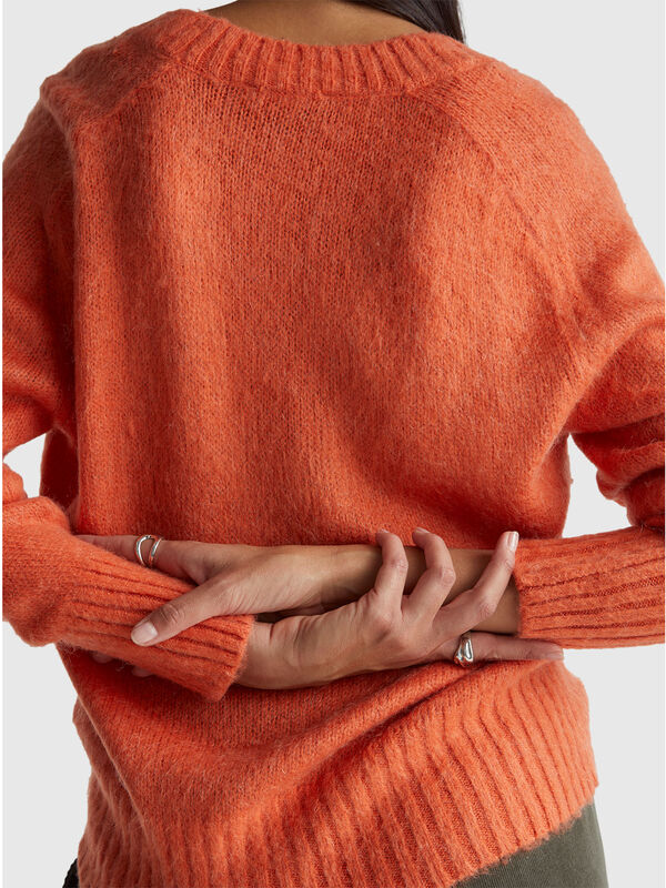 Warmer Pullover aus Mohairmischung Damen