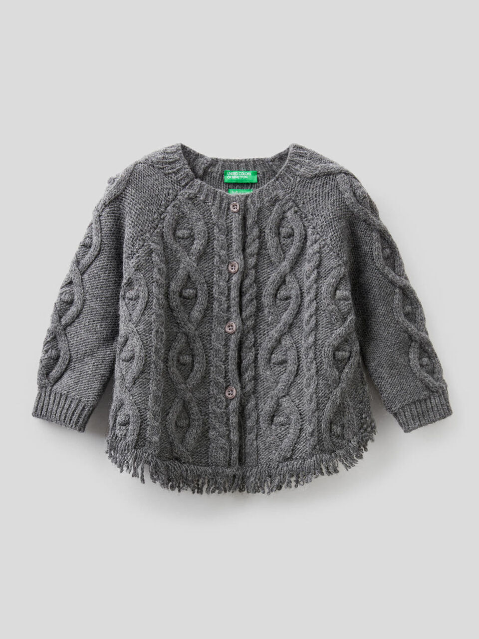 Strickjacke mit Flechtmuster image number 1