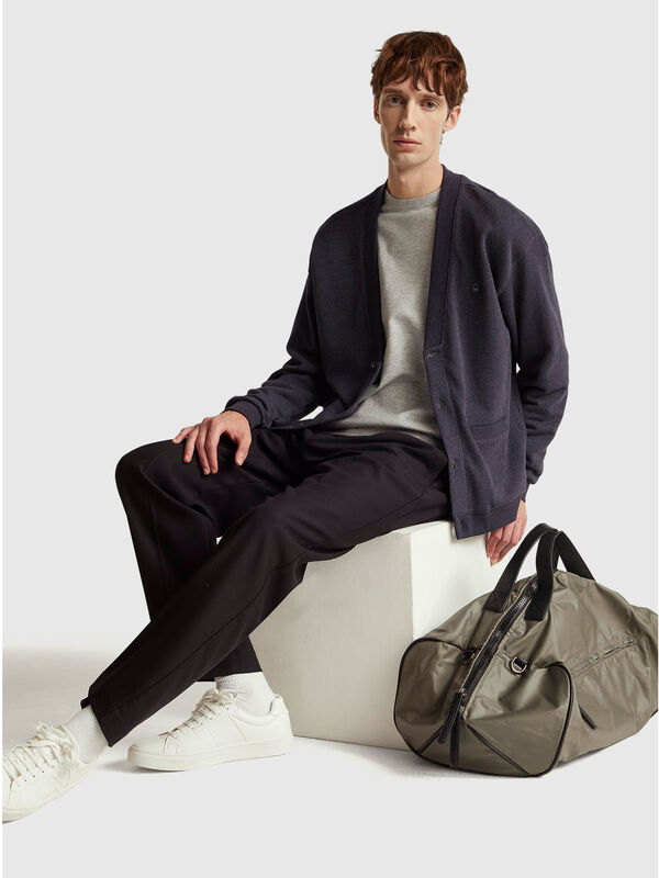 Sweatshirt-Cardigan mit entspannter Passform Herren
