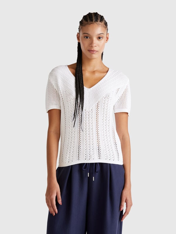 Pullover mit durchbrochenem Muster Damen