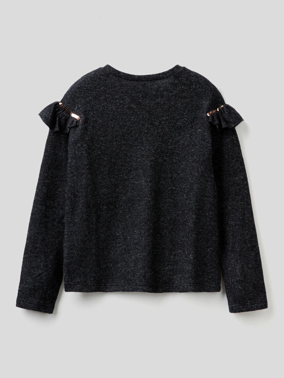 Sweatshirt mit Rüsche und Pailletten image number 2