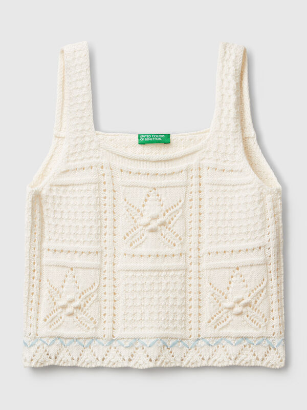 Gestricktes Oberteil mit Sternen Mädchen