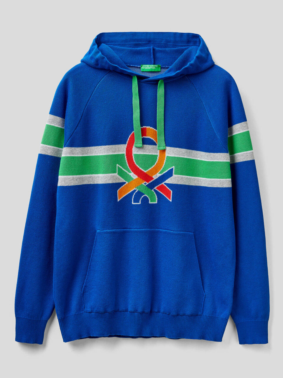 Pullover mit Kapuze und buntem Logo image number 1