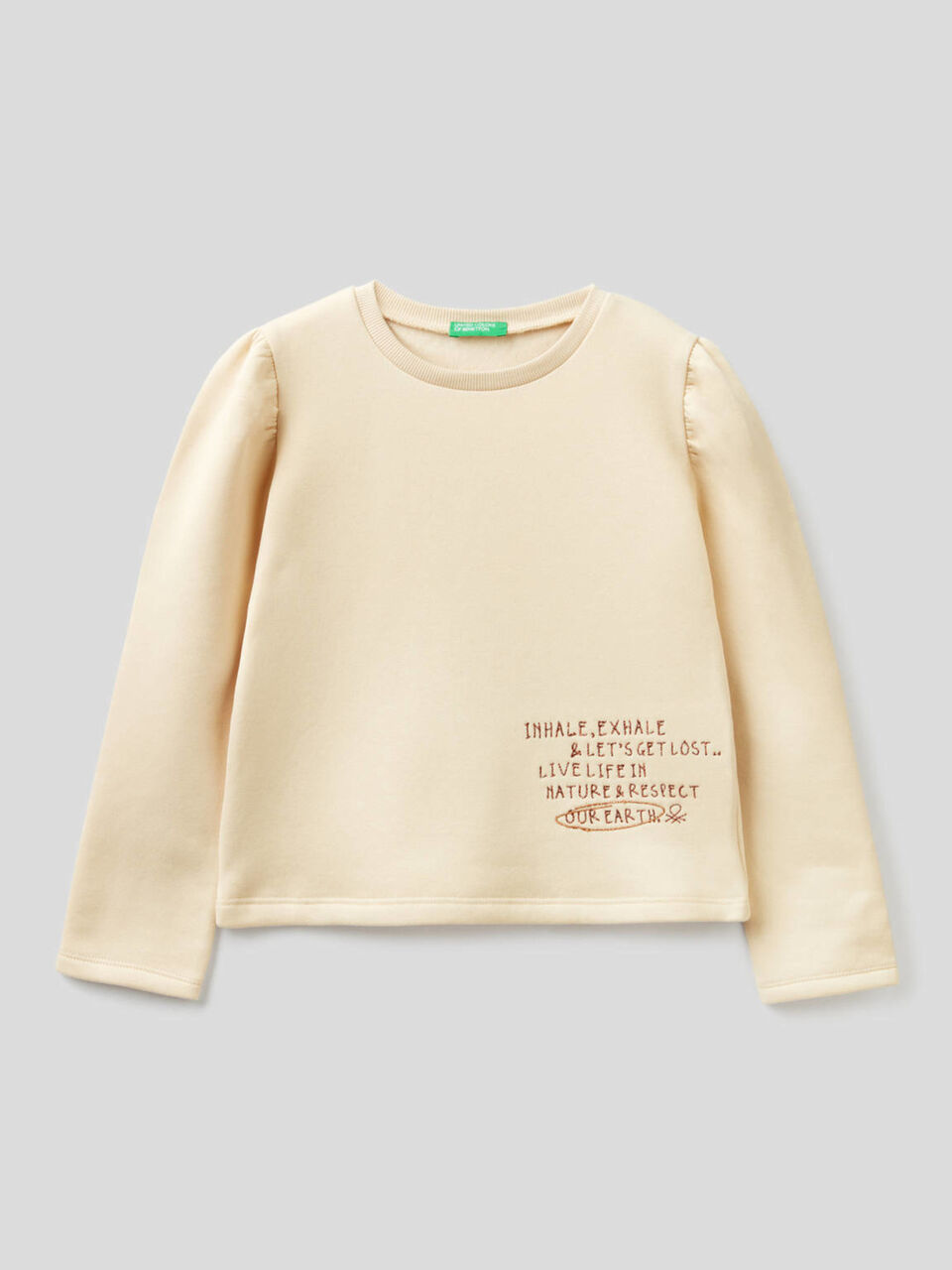 Sweatshirt mit gerafften Schultern image number 1
