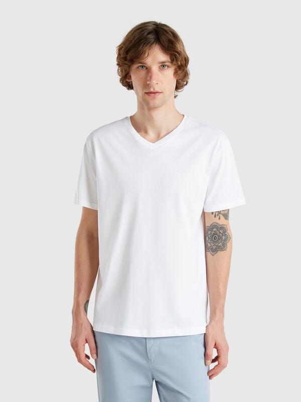 Langstapeliges T-Shirt aus Baumwolle Herren