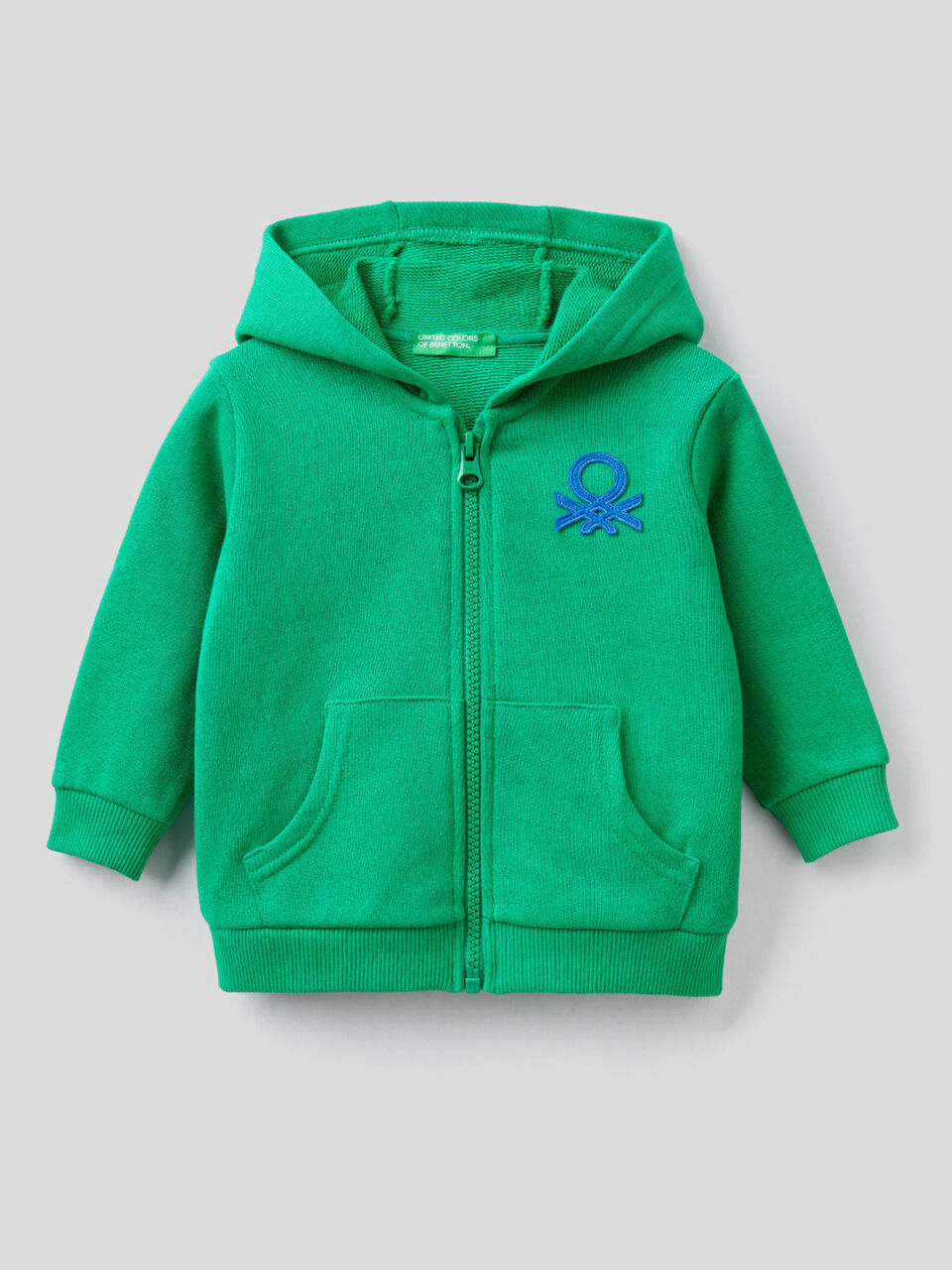 Sweatshirt aus Bio-Baumwolle mit Reißverschluss und Kapuze image number 1