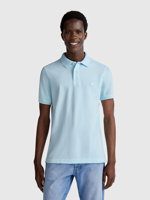 Polo regular fit in Türkis Herren