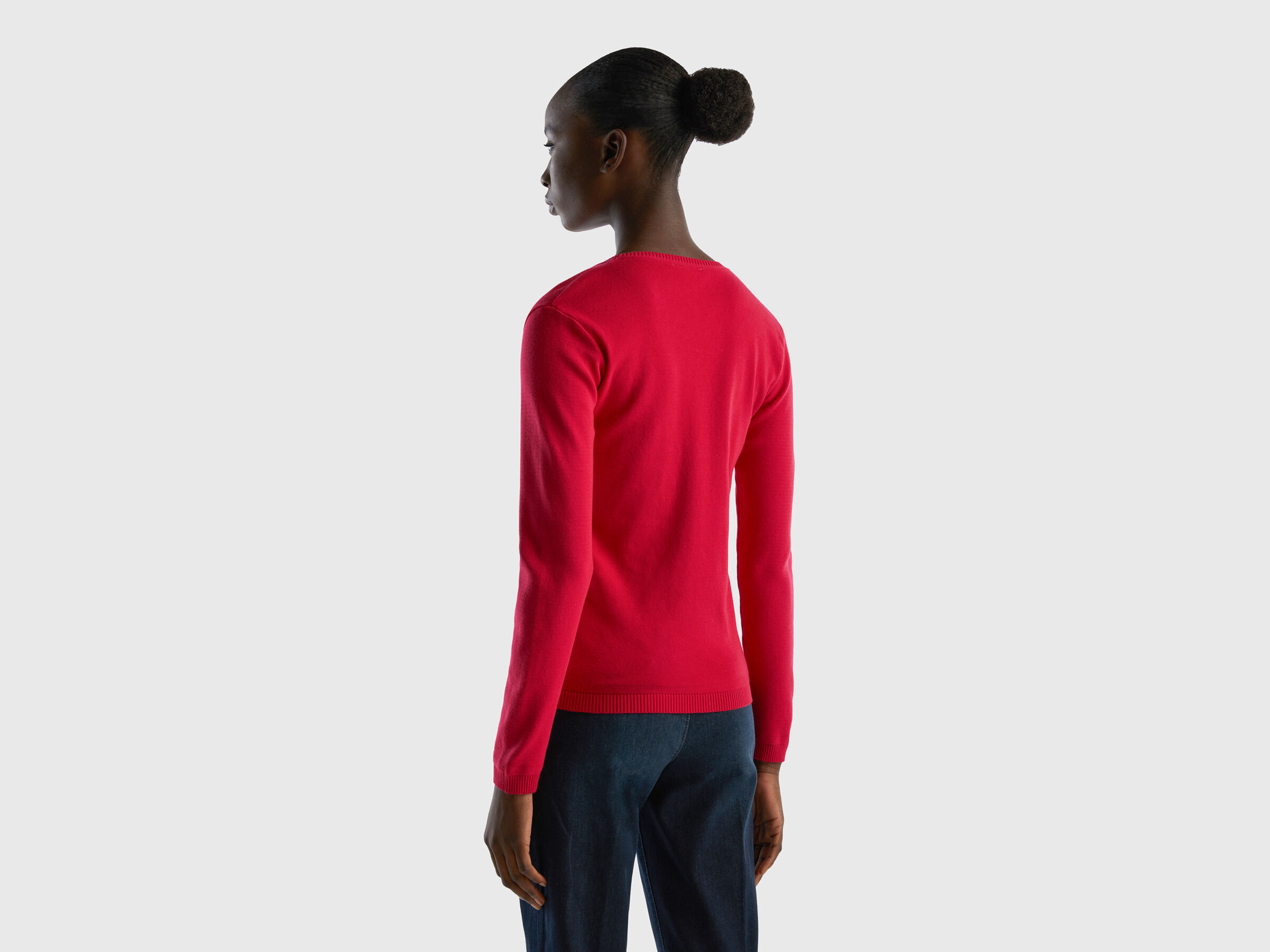 Pullover mit rundem Ausschnitt aus reiner Baumwolle image number 2