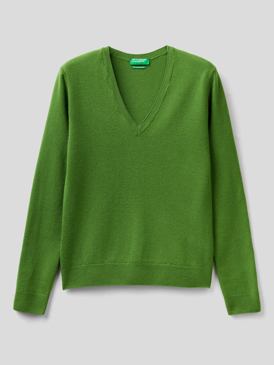 Pulli mit V-Ausschnitt aus reiner Merinowolle image number 1
