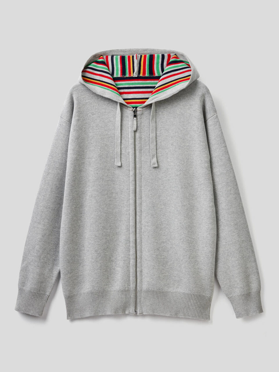 Offene, wendbare Strickjacke mit Kapuze image number 1