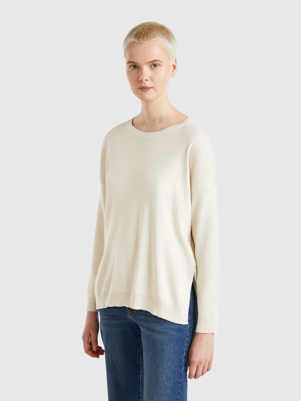 Over-Fit-Pullover aus Baumwolle Damen