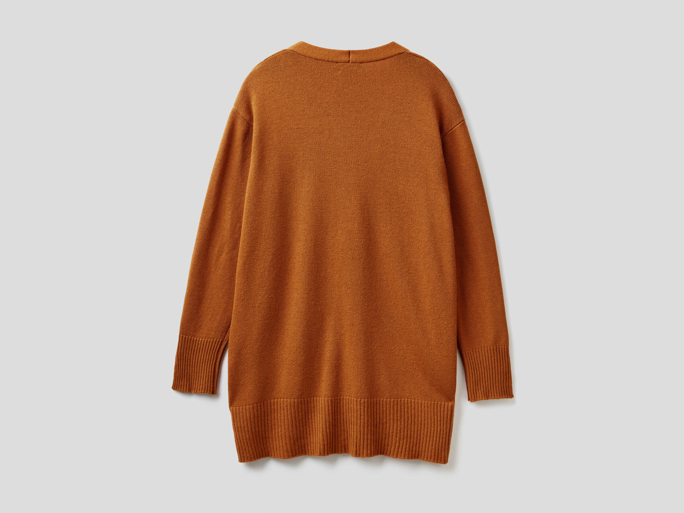 Lange Strickjacke mit Schlitzen image number 5