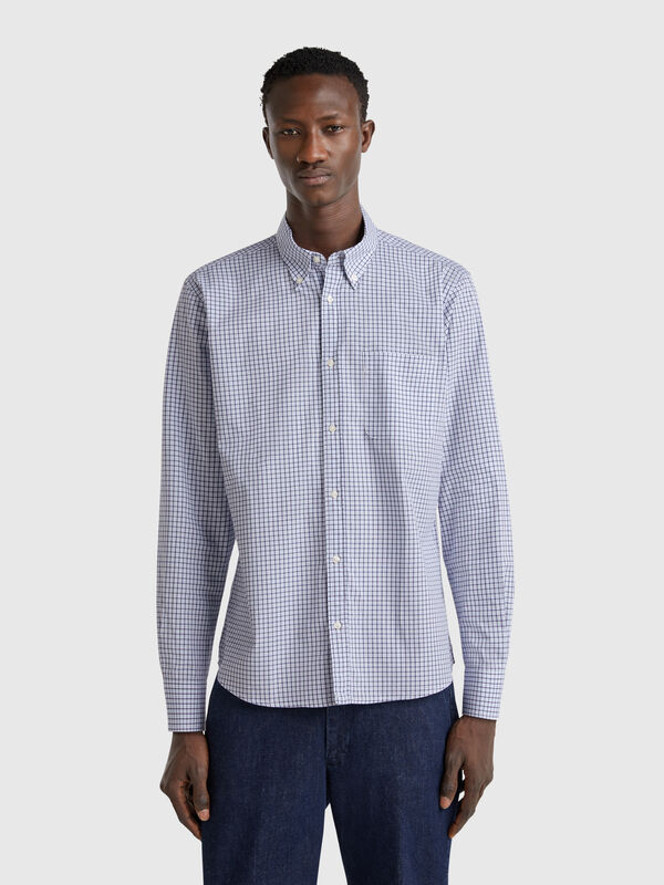 Kariertes Button-Down-Hemd Herren