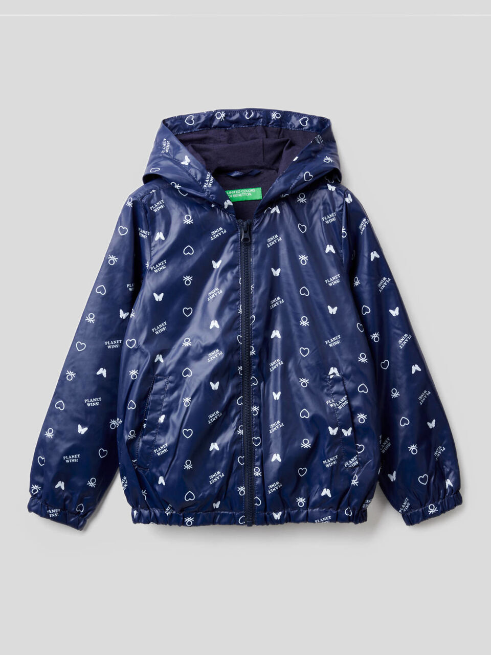 Jacke aus technischem Stoff mit Kapuze image number 1