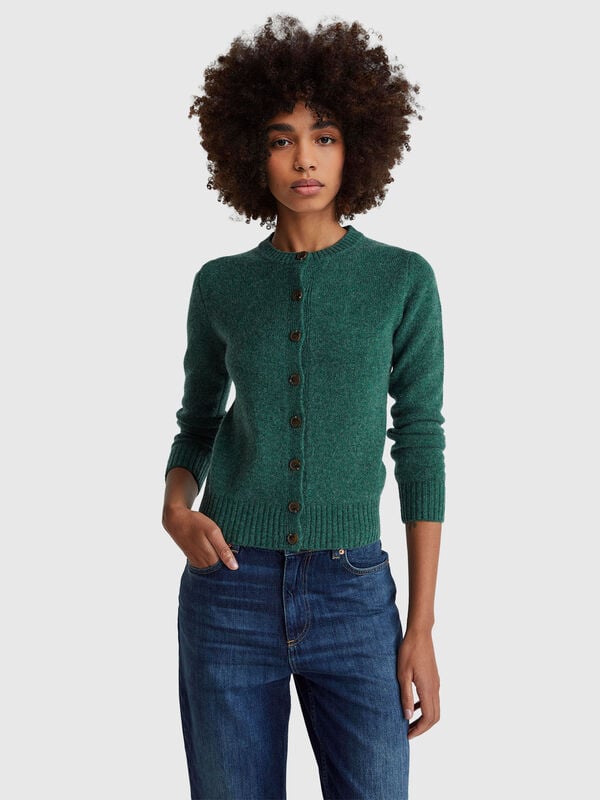 Strickjacke aus reiner Shetlandwolle Damen