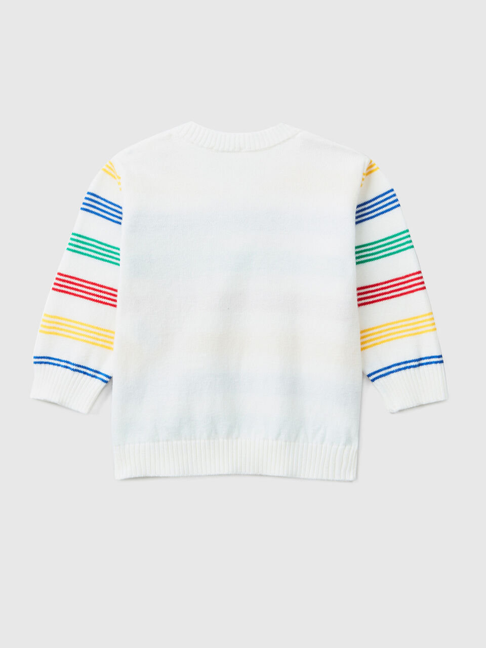 Gestreifter Pullover aus reiner Baumwolle image number 2