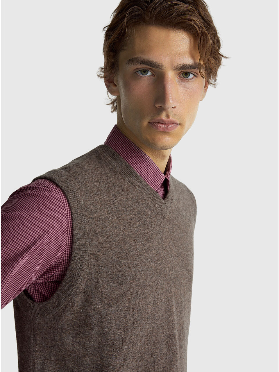 S/L V NECK SWEATER Herren image number null