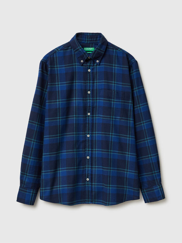 Flanell-Button-Down-Hemd Herren