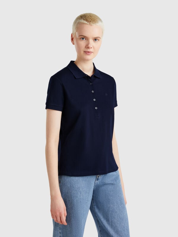Slim-Fit-Poloshirt aus Stretch-Baumwolle Damen