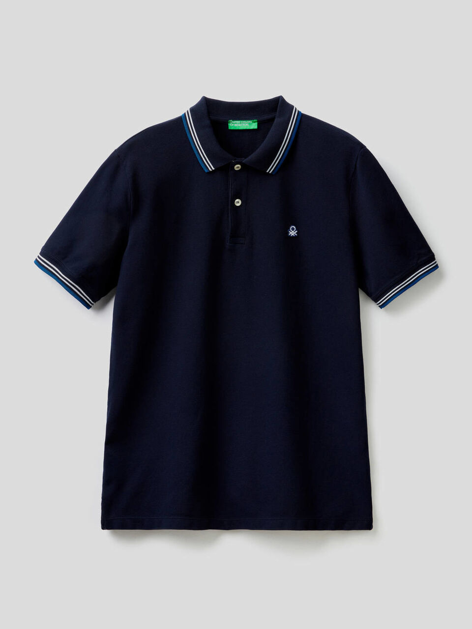 Polo aus stretchiger Baumwolle mit kurzen Ärmeln image number 1