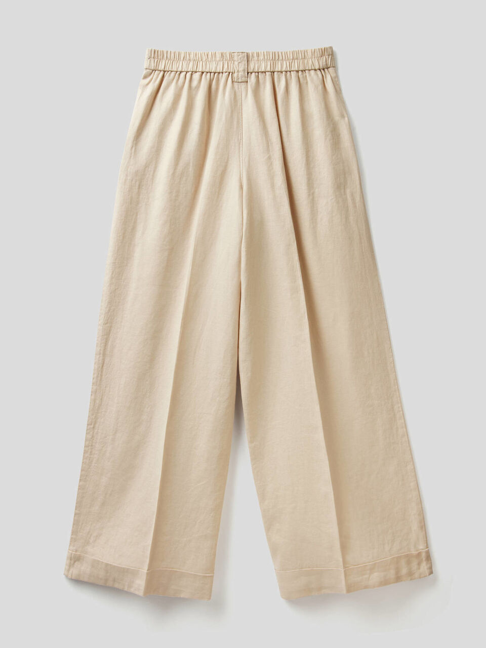 Hose aus 100% Leinen mit weitem Bein image number null