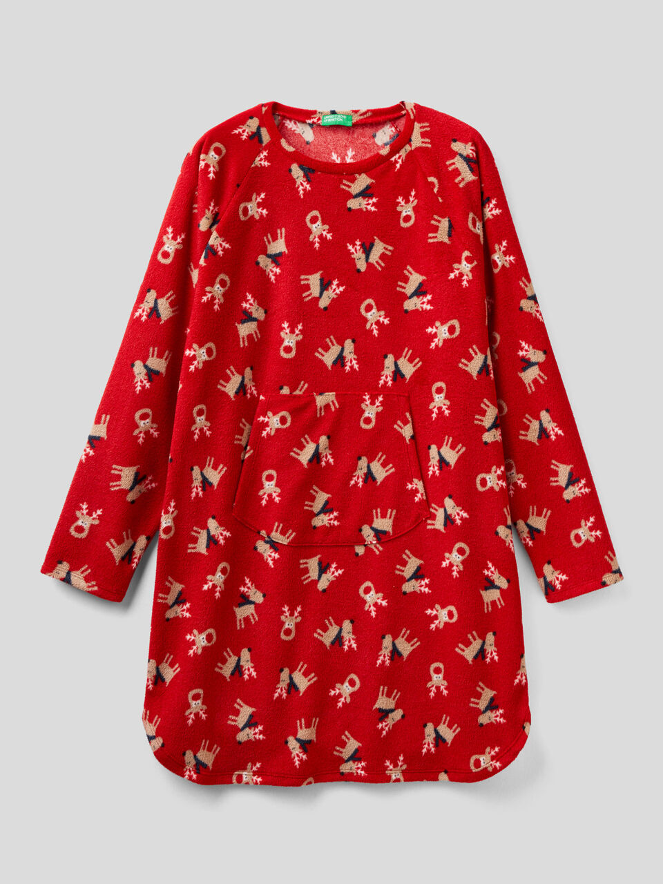 Nachthemd aus Fleece mit Print image number 1