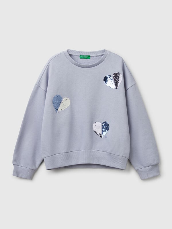 Sweatshirt mit Pailletten Mädchen