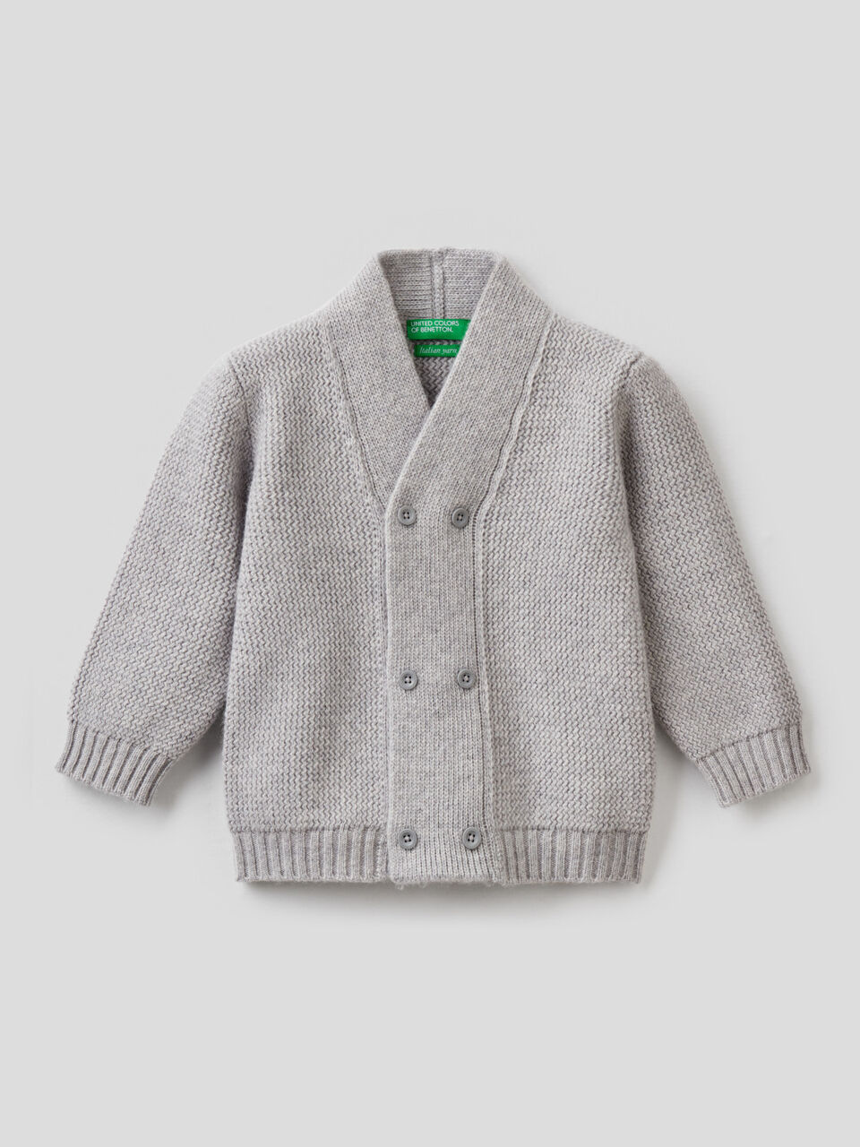 Zweireihige Strickjacke aus einer Wollmischung image number 1