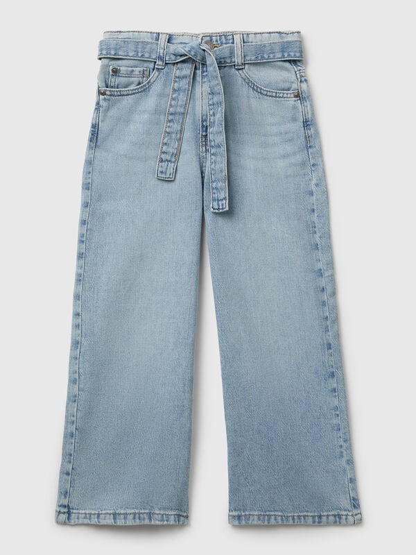Wide-Fit Jeans mit Schärpe Mädchen