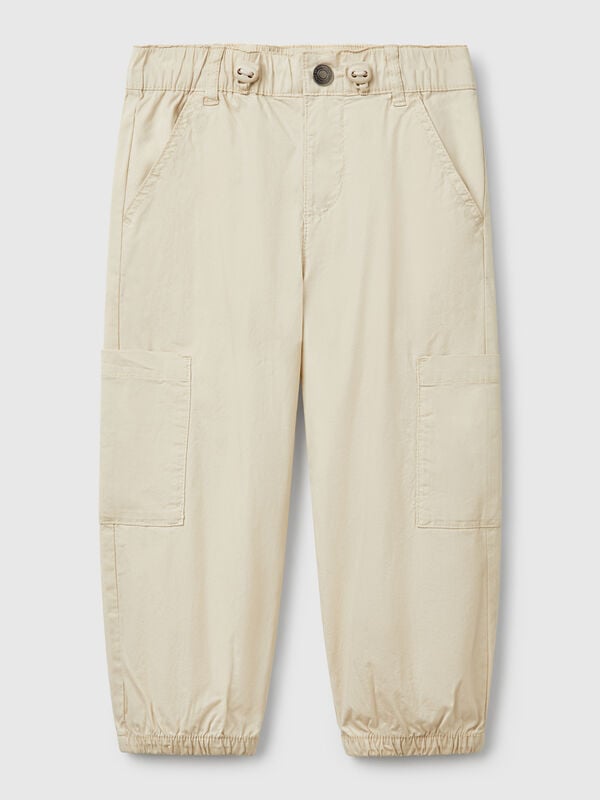 Fallschirmhose aus Stretch-Baumwolle Jungen