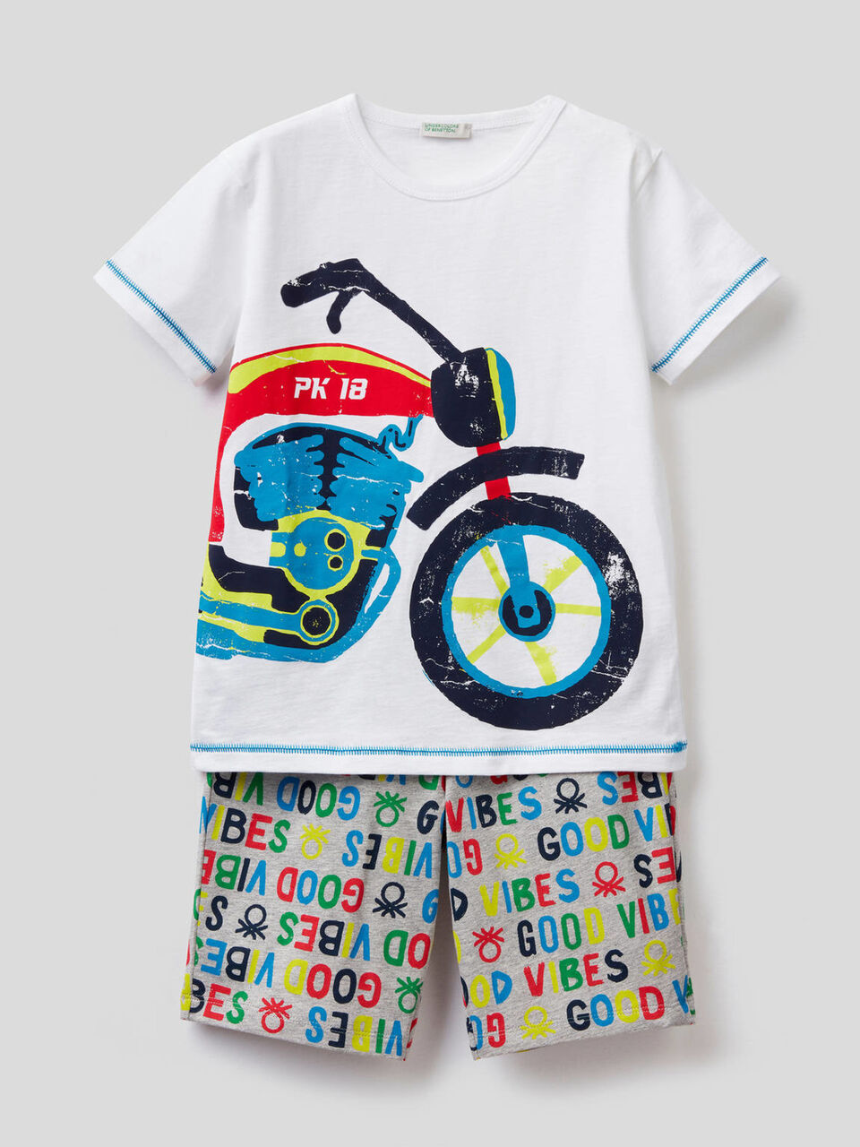 Kurzer Pyjama aus 100% Baumwolle image number 1