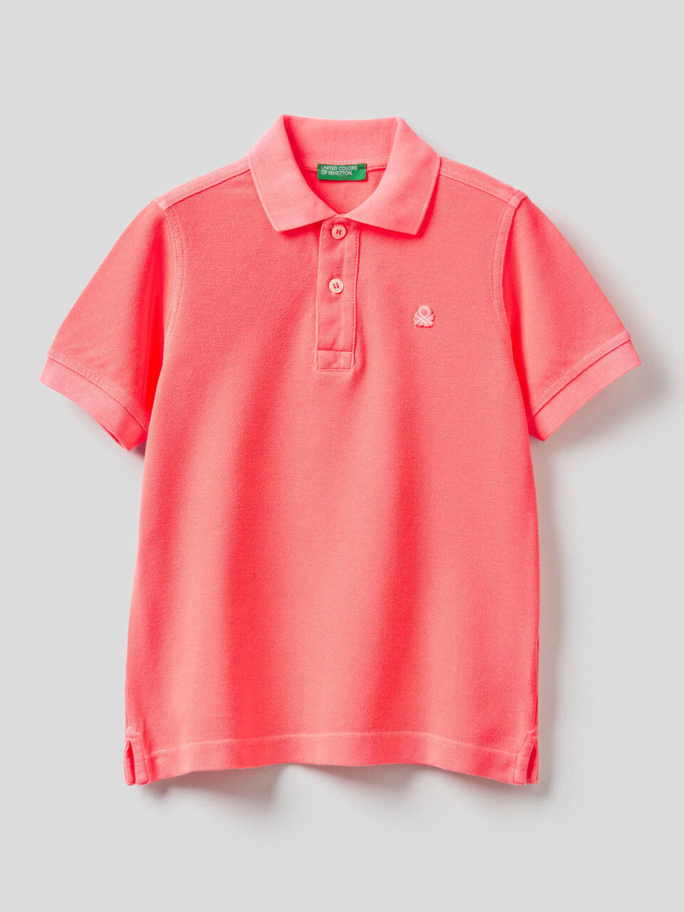 Neonfarbenes Polo in reiner Baumwolle image number 1