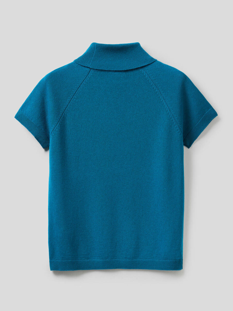 Rollkragenpullover mit kurzen Ärmeln in einer Mischung aus Wolle und Cashmere image number 2