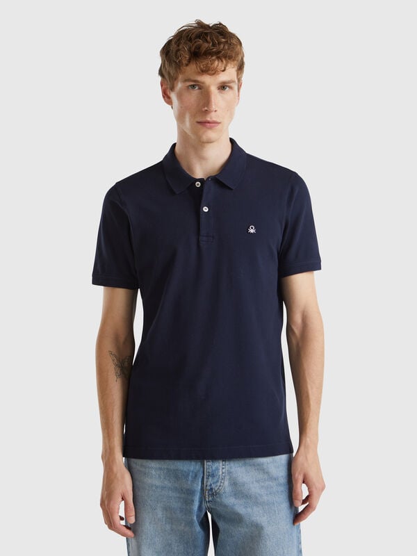 Slim Fit Poloshirt in Nachtblau Herren