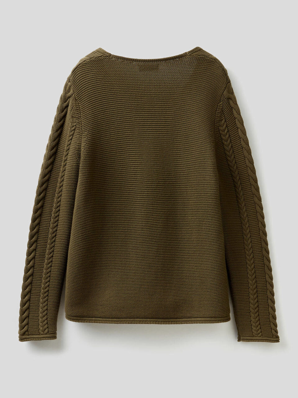 Pullover aus reiner Baumwolle mit Flechtmuster image number 2