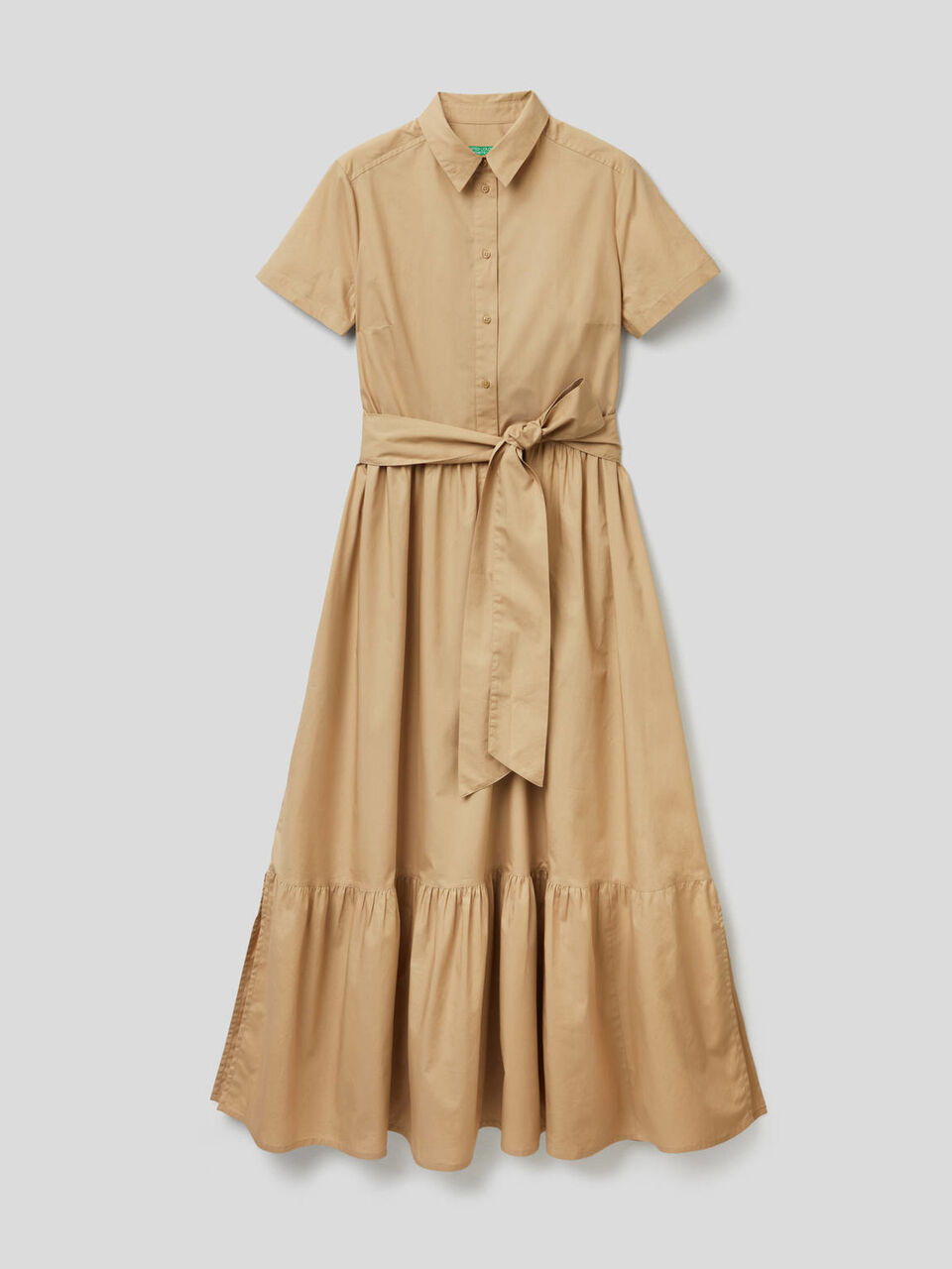 Langes Kleid mit Rüsche am Saum unten image number 1