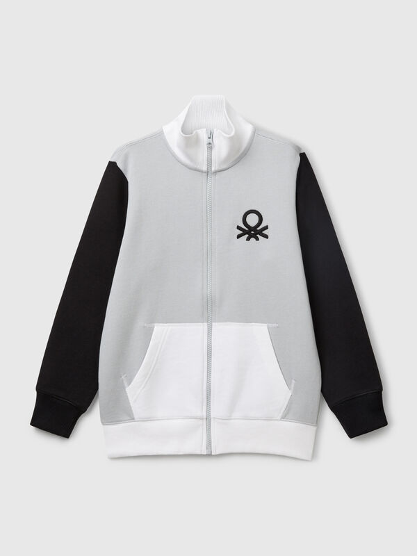 Sweatshirt mit Reißverschluss aus reiner Baumwolle Jungen