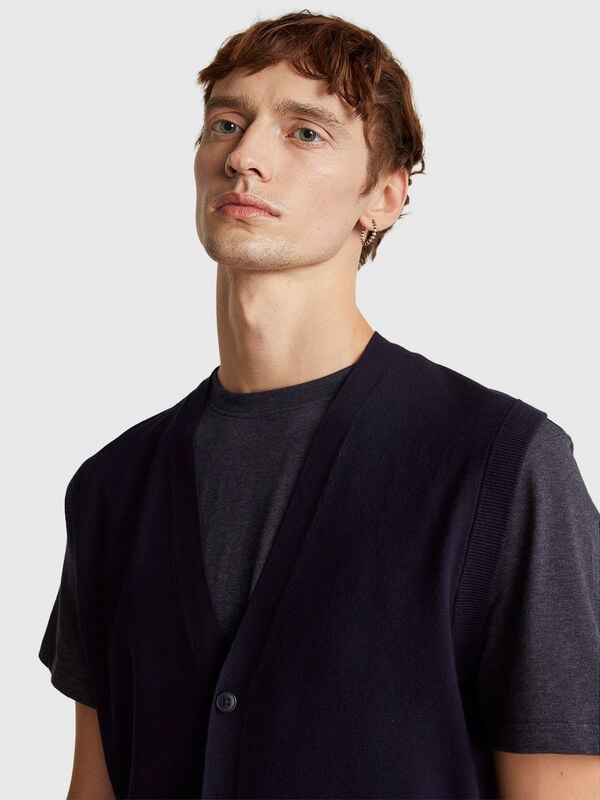 Strickweste aus Viskosemischung Herren