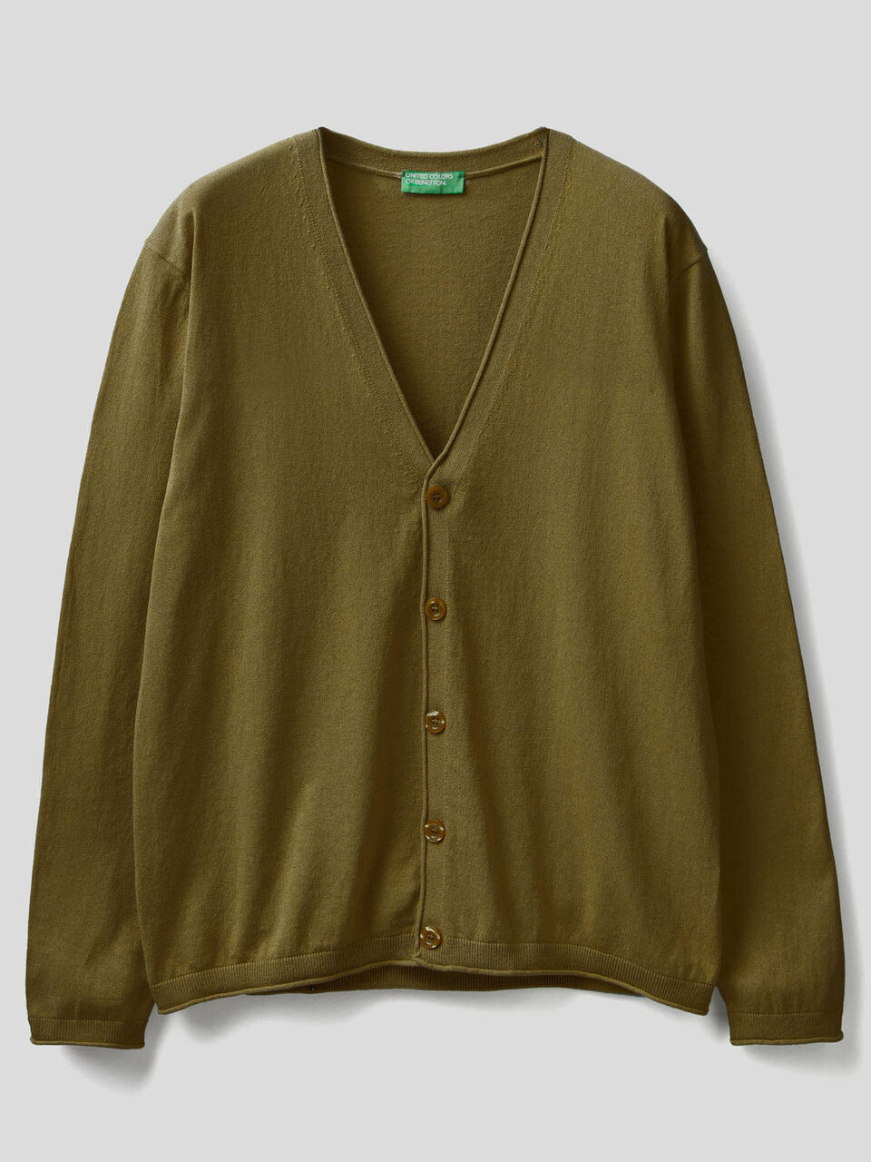 Strickjacke aus Baumwolle mit V-Ausschnitt image number 1