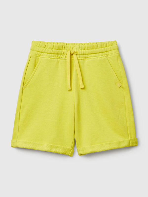 Bermudashorts aus reinem Baumwollfleece Jungen