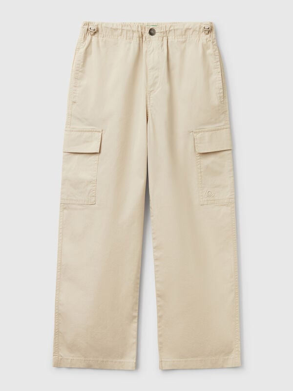 Fallschirmhose aus Stretch-Baumwolle Jungen