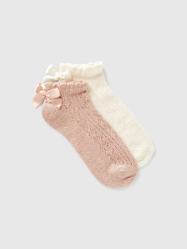 Kurze Socken mit Schleife Mädchen