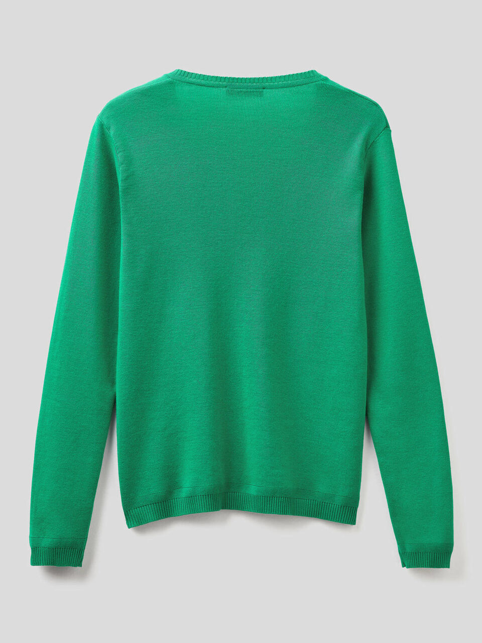 Pullover aus reiner Baumwolle mit V-Ausschnitt image number 2