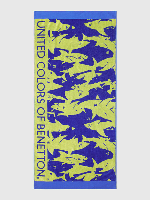 Strandtuch mit Jacquard-Haien Jungen
