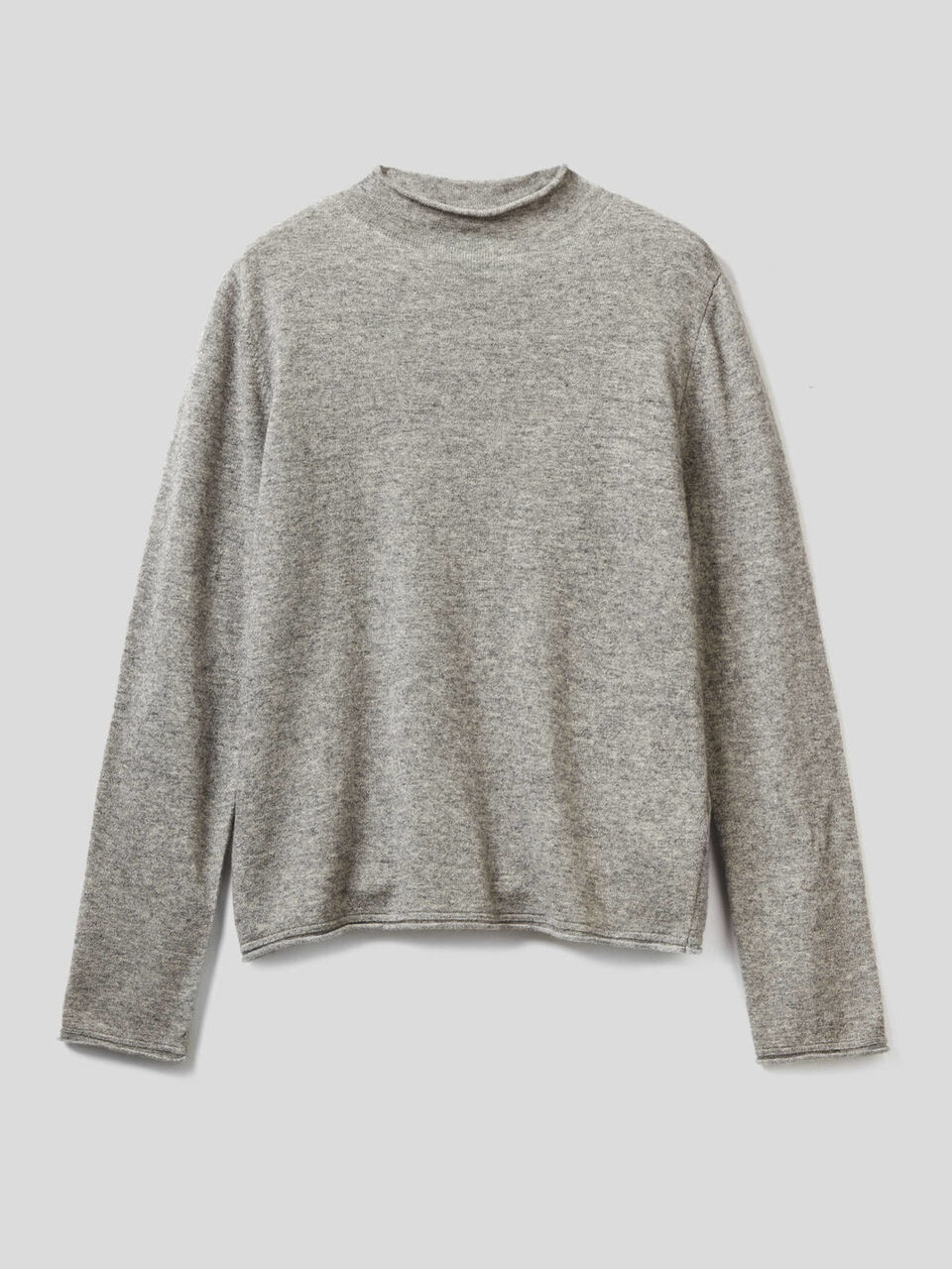 Einfarbiger Stehkragenpullover image number 1