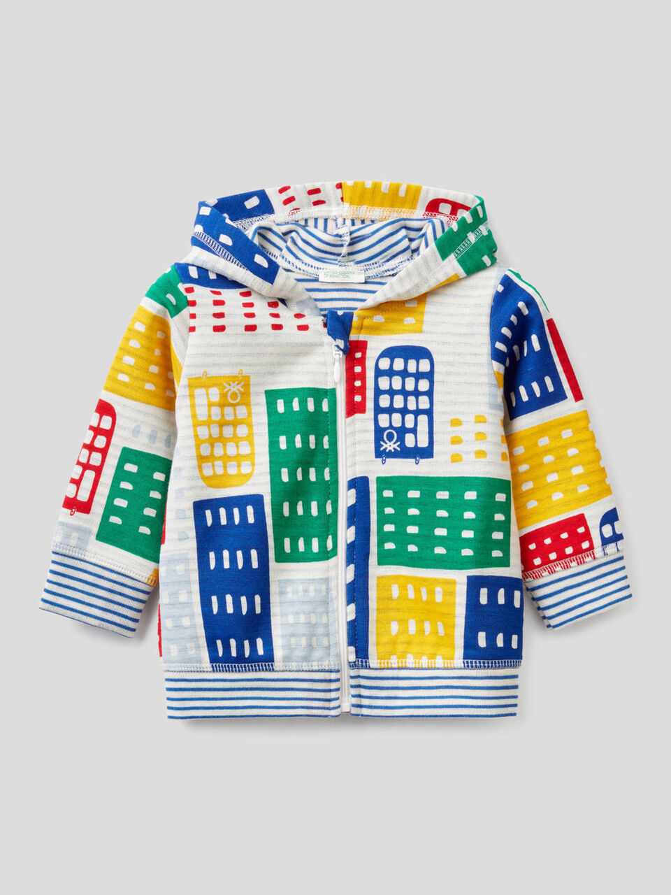 Sweatshirt aus elastischer Bio-Baumwolle mit Kapuze image number 1