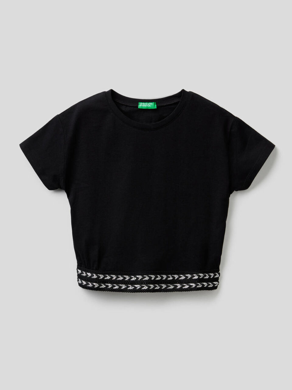 T-Shirt aus Baumwolle mit Cropped-Länge image number 1