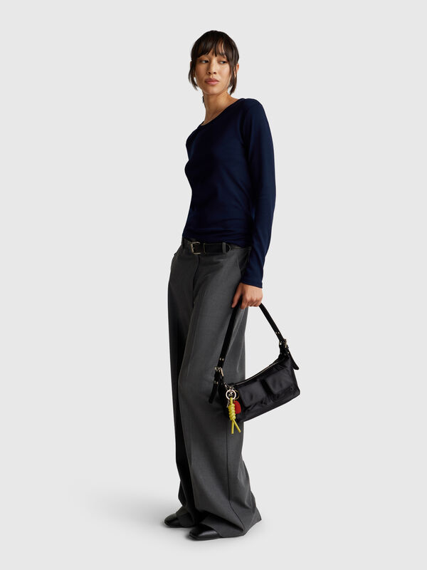 Langarm-T-Shirt aus 100 % Baumwolle Langarm-T-Shirt aus 100 % Baumwolle Damen