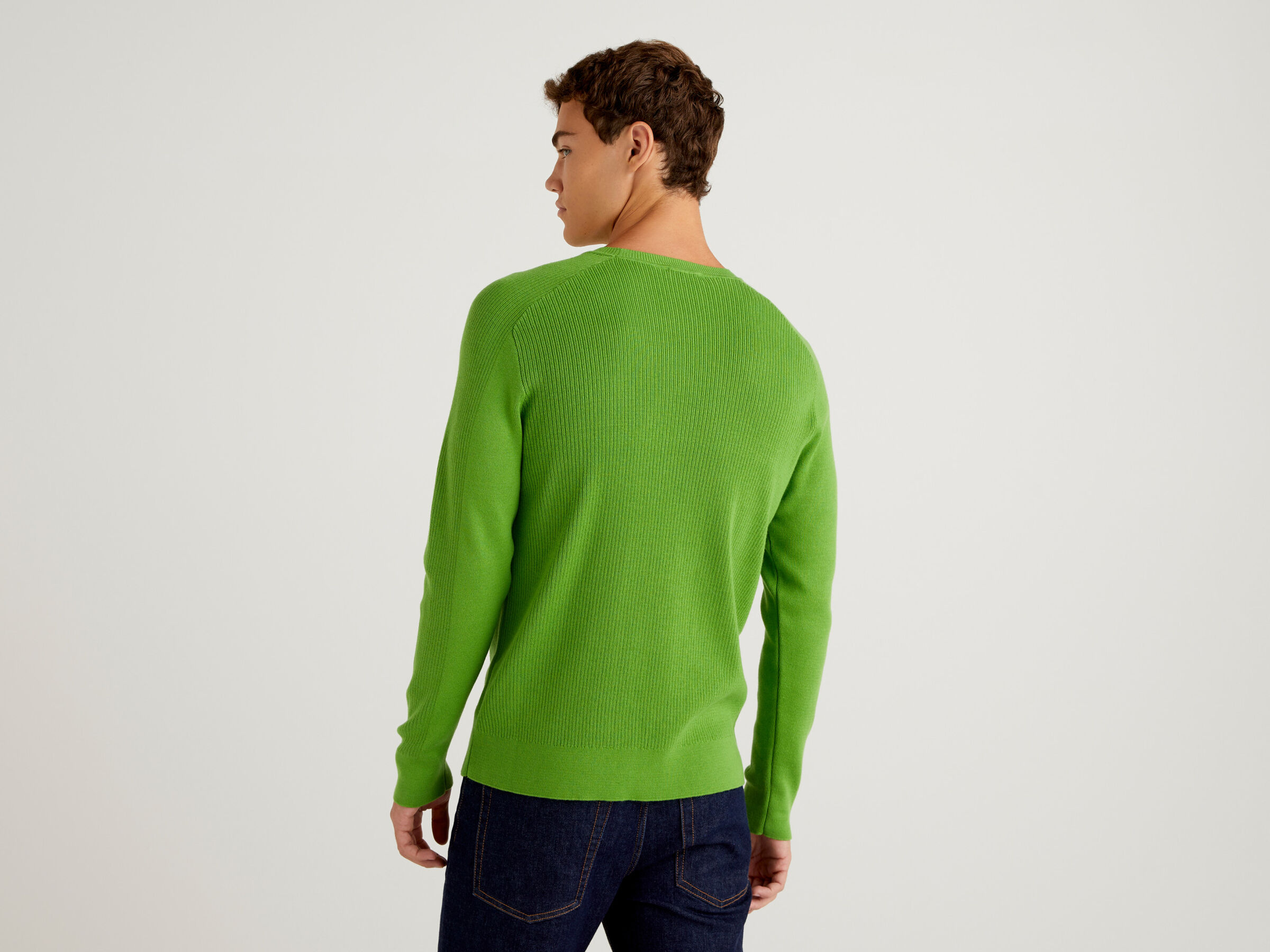 Pullover in einer Baumwollmischung mit Rundhals image number 2