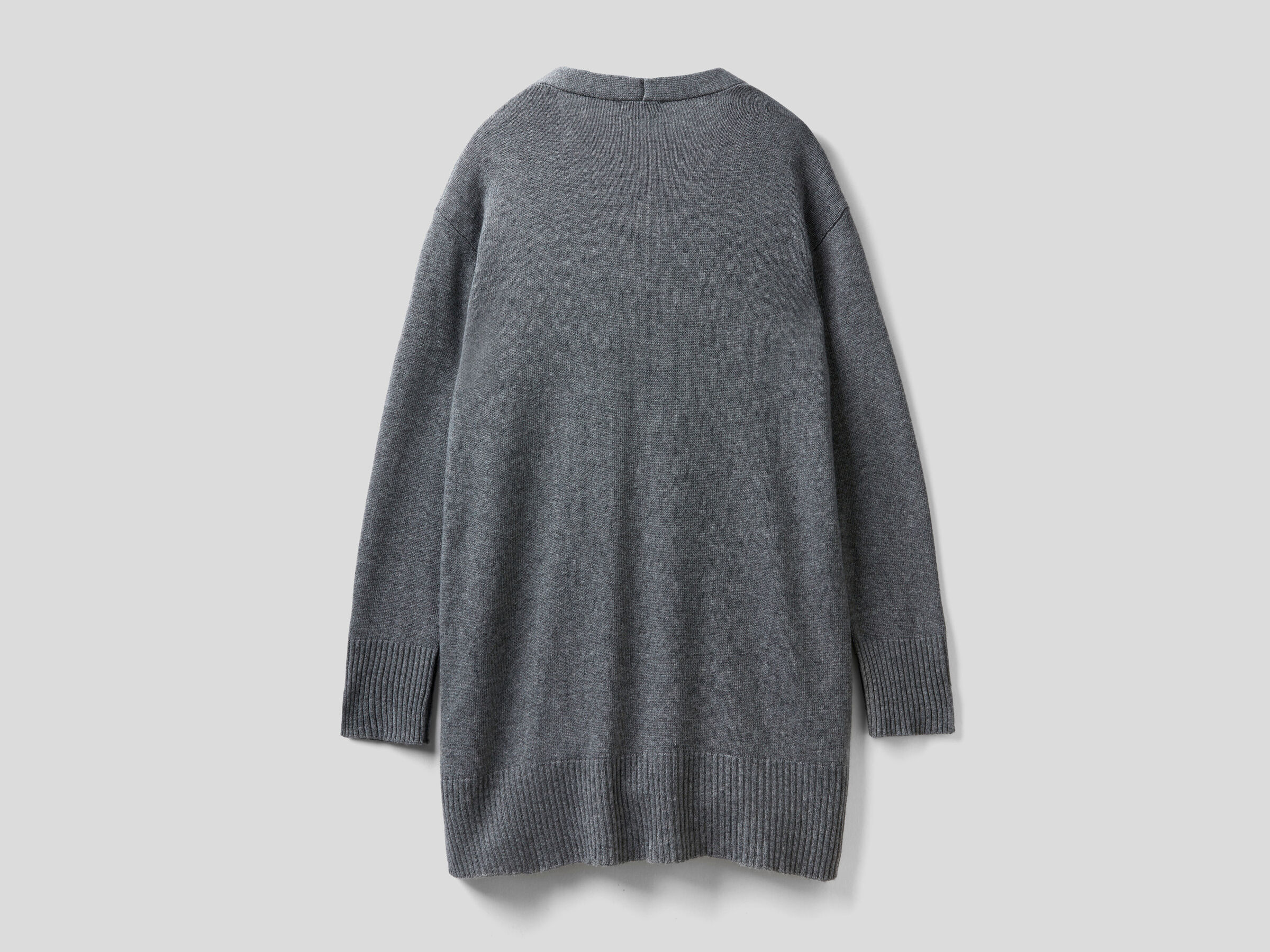 Lange Strickjacke mit Schlitzen image number 5